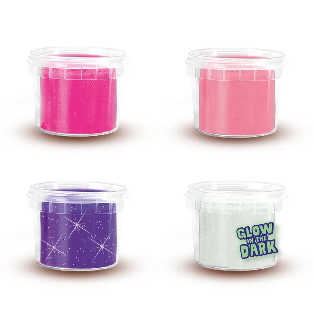 SES Creative unicorn modellervoks 4x90g neon glitter