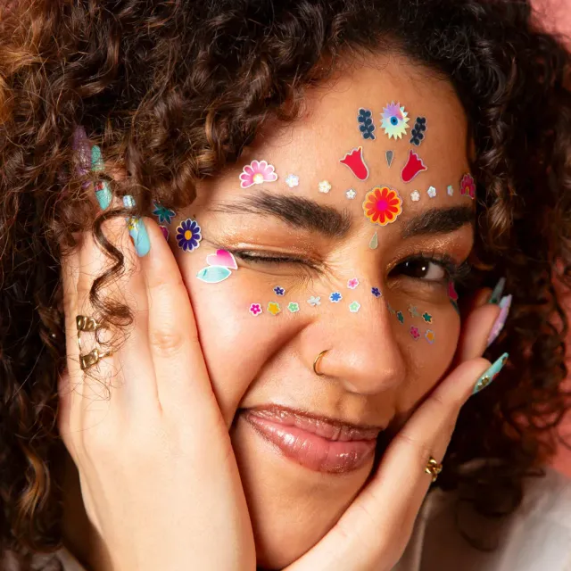 OMY Face Stickers Flower ansigtsstickers 85 stk repositionerbare