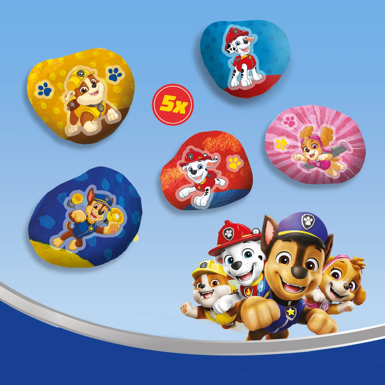 SES Creative Paw Patrol stenmaling sæt 5 sten