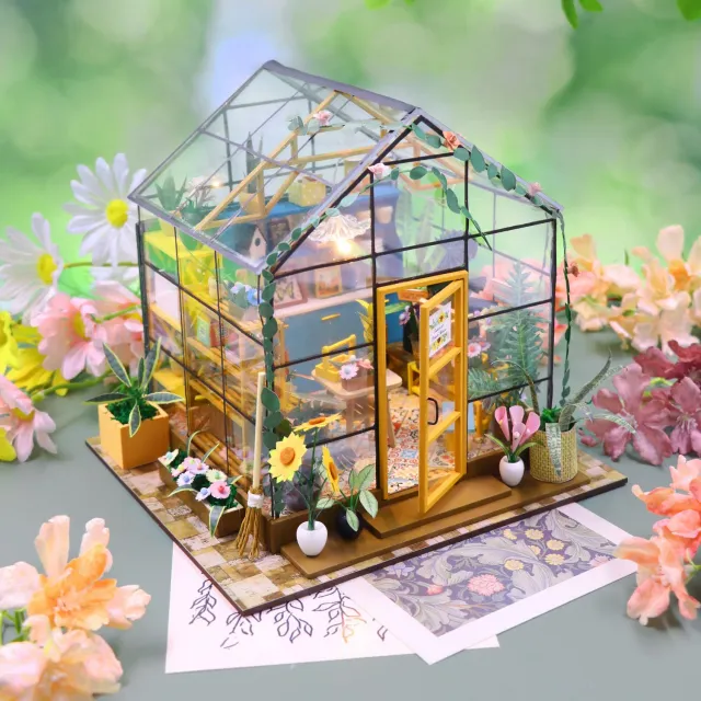 Craftsy Blomster Hus miniature diorama DIY 20x18x19 cm