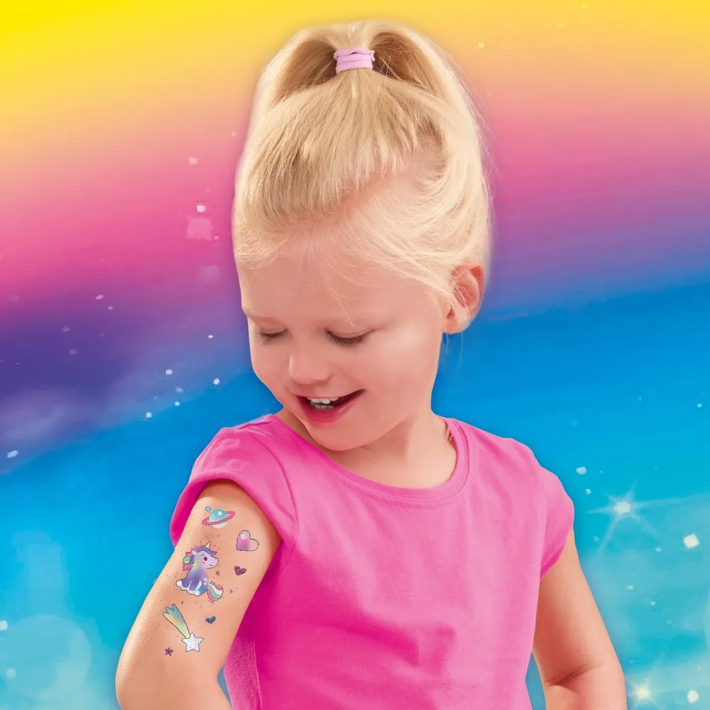 SES Creative Galaxy tatoveringer enhjørning 32 stk glitter