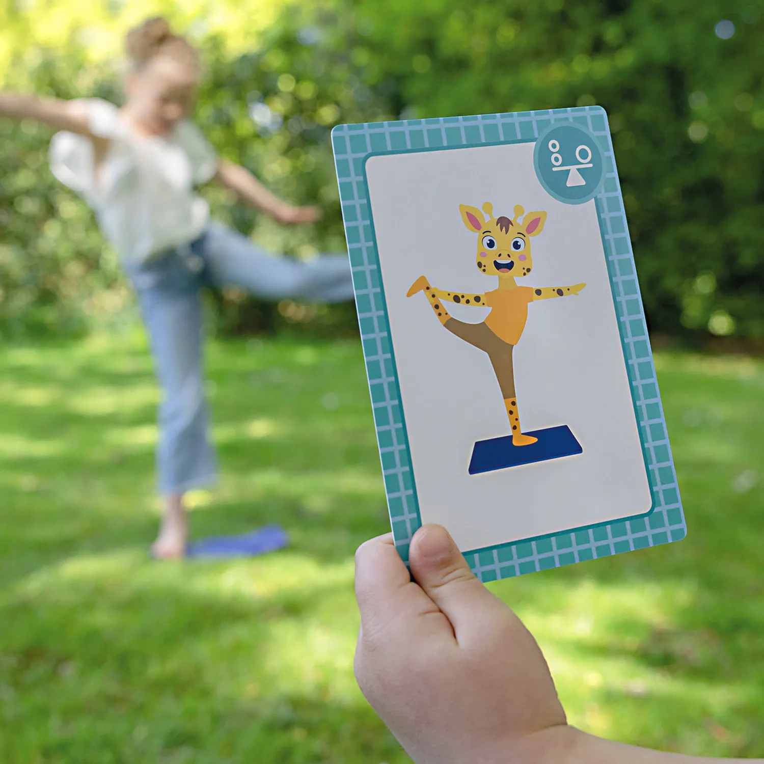 SES Creative Animal Yoga yogasæt 27 dyrekort 2 måtter