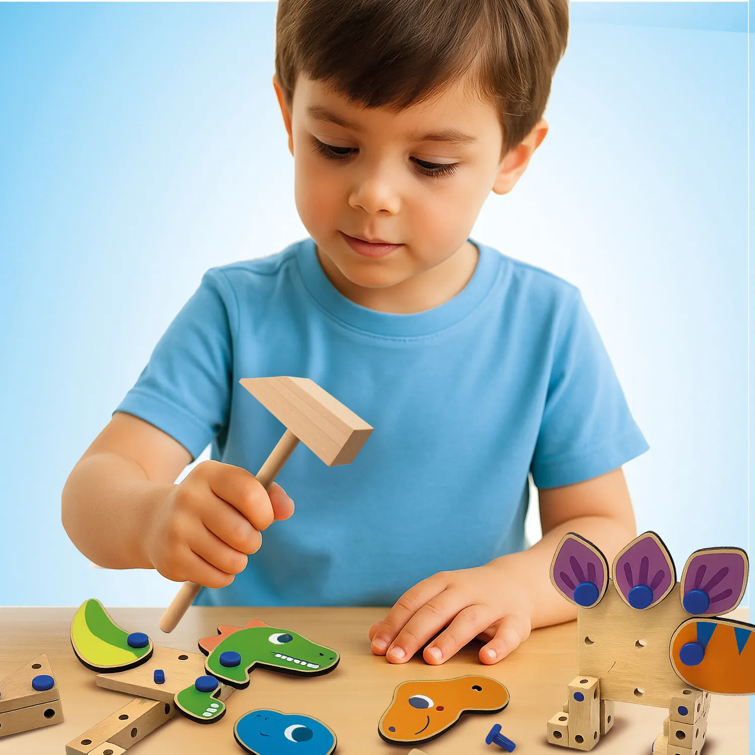 SES Creative Brix Junior dino byggesæt træ 46 dele 3 dinoer