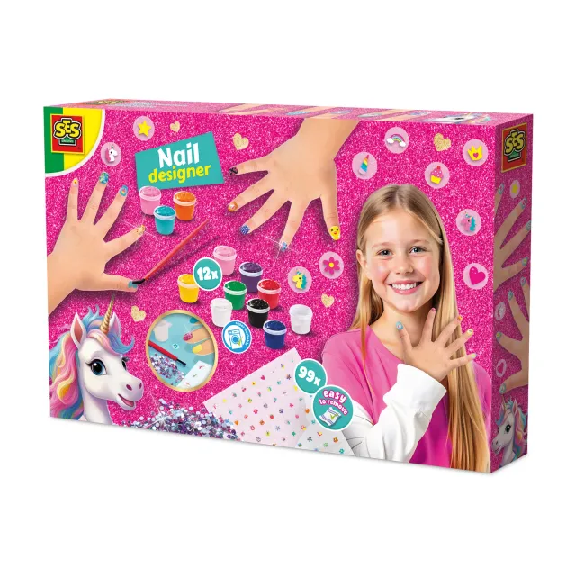 SES Creative Unicorn negledesigner sæt 12 lakker vaskbar