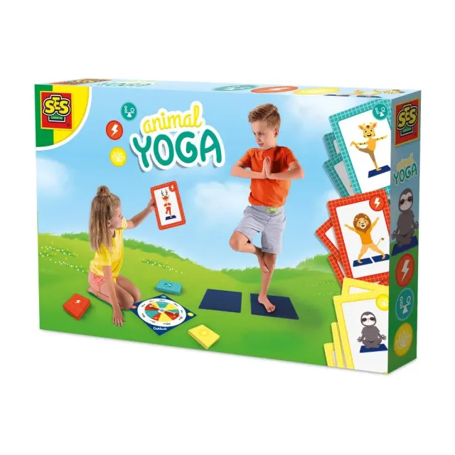 SES Creative Animal Yoga yogasæt 27 dyrekort 2 måtter
