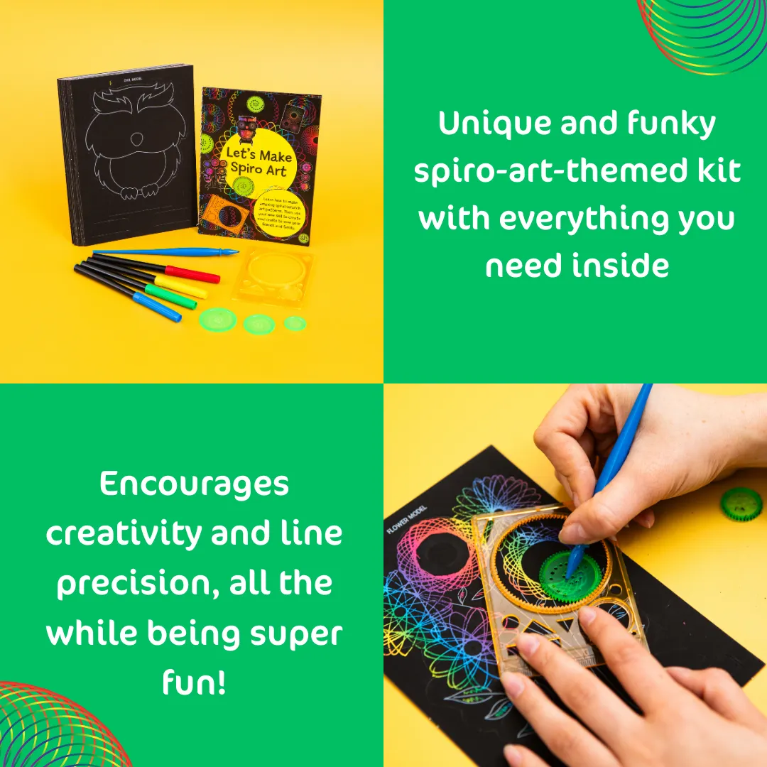 Decoden Magic Spiroart Scratch Art kradsesæt 12 ark