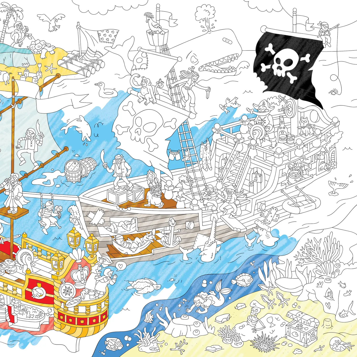 OMY Pirates kæmpe maleplakat pirater