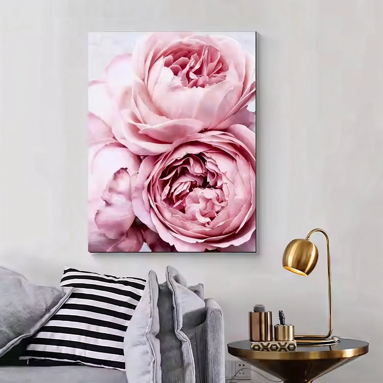 craftsy.dk Lyserøde Blomster mal efter tal 40x50 cm uden ramme