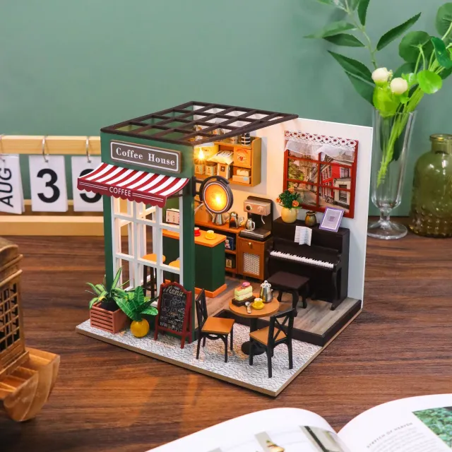Craftsy Miniature Diorama Eftermiddag Café byggesæt 22x19x20 cm