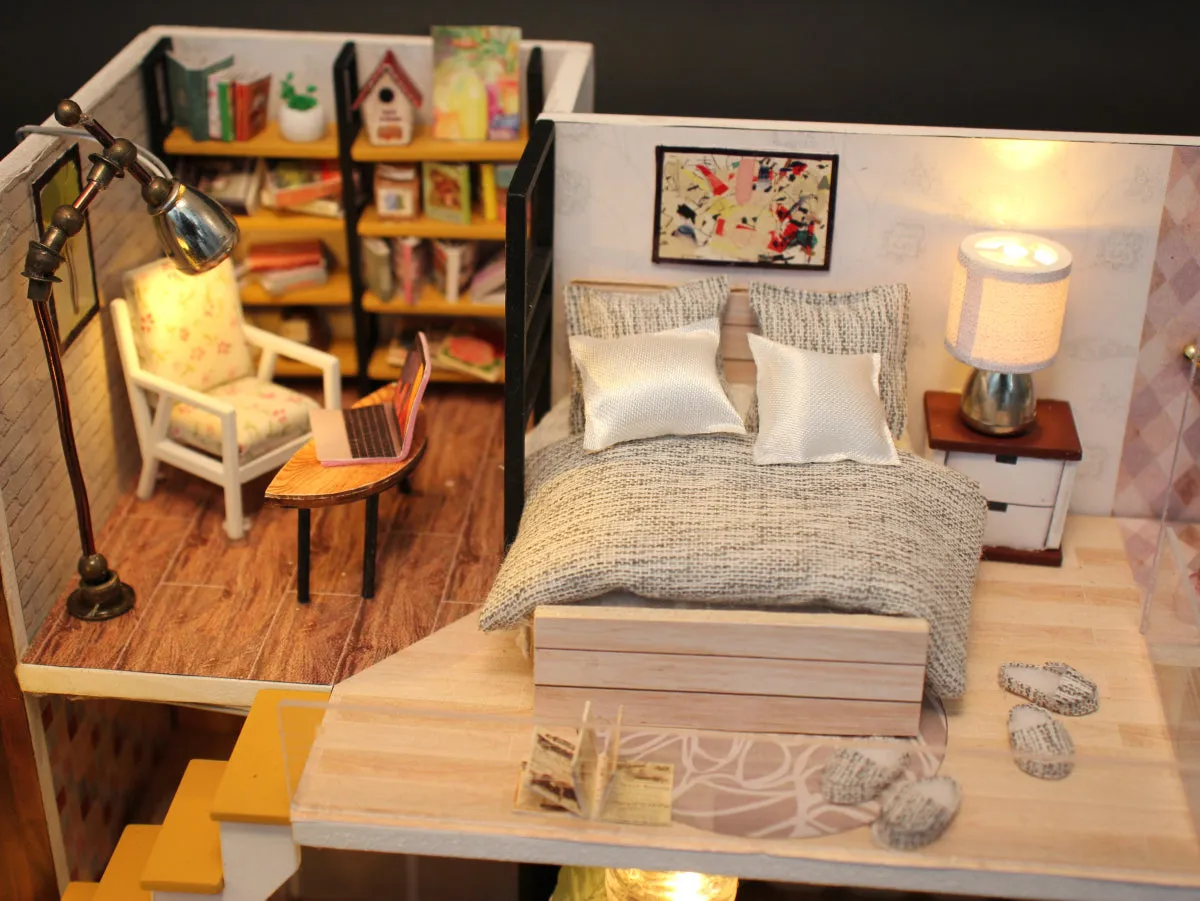 Craftsy Miniature Diorama Skandinavisk Hus byggesæt LED