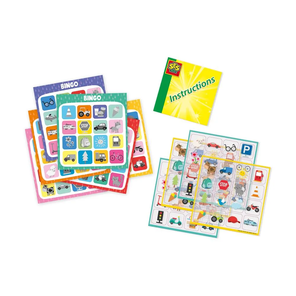 SES Creative Rejsebingo vinduesspil 6 plader 64 stickers