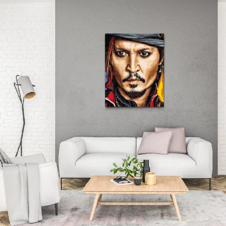 Road2Art Johnny Depp diamond paint 30x40 cm runde