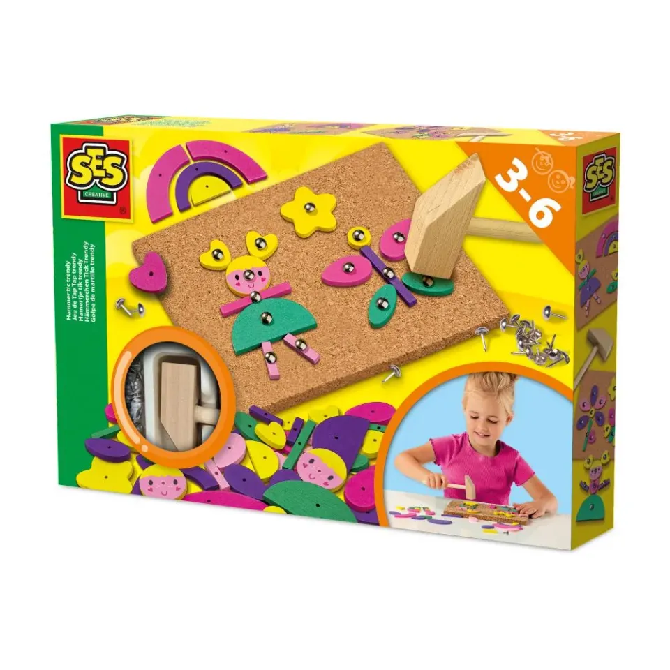SES Creative Hamertik Trendy hamerspil med korkplade