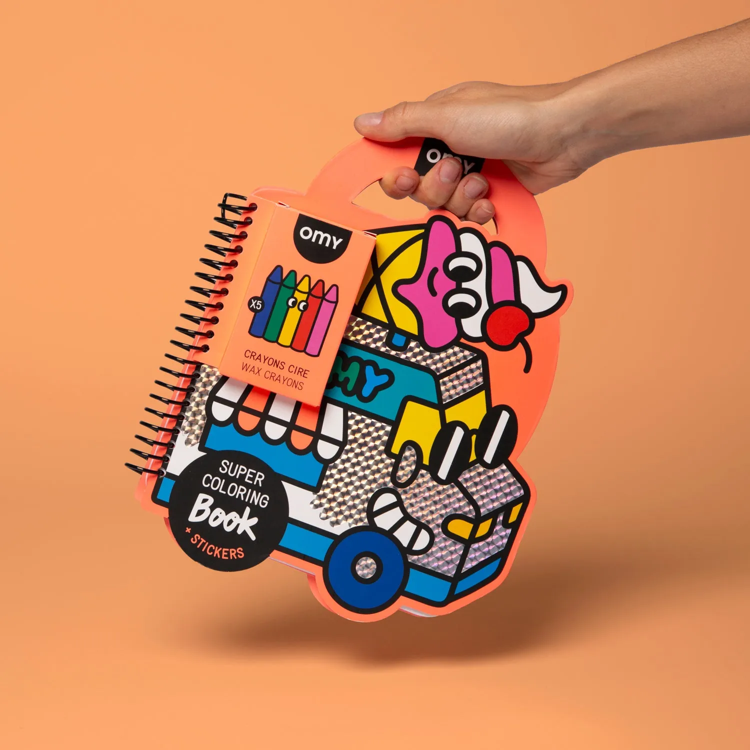 OMY Super Coloring Stickers Book Yummy malebog med farver