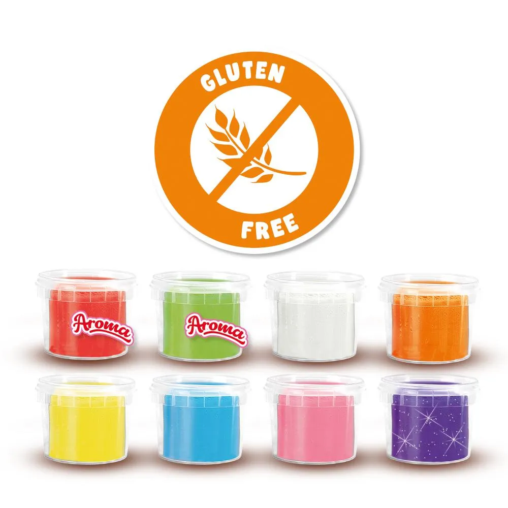 SES Creative Klei Mania modellervoks 8x90g duft og glitter