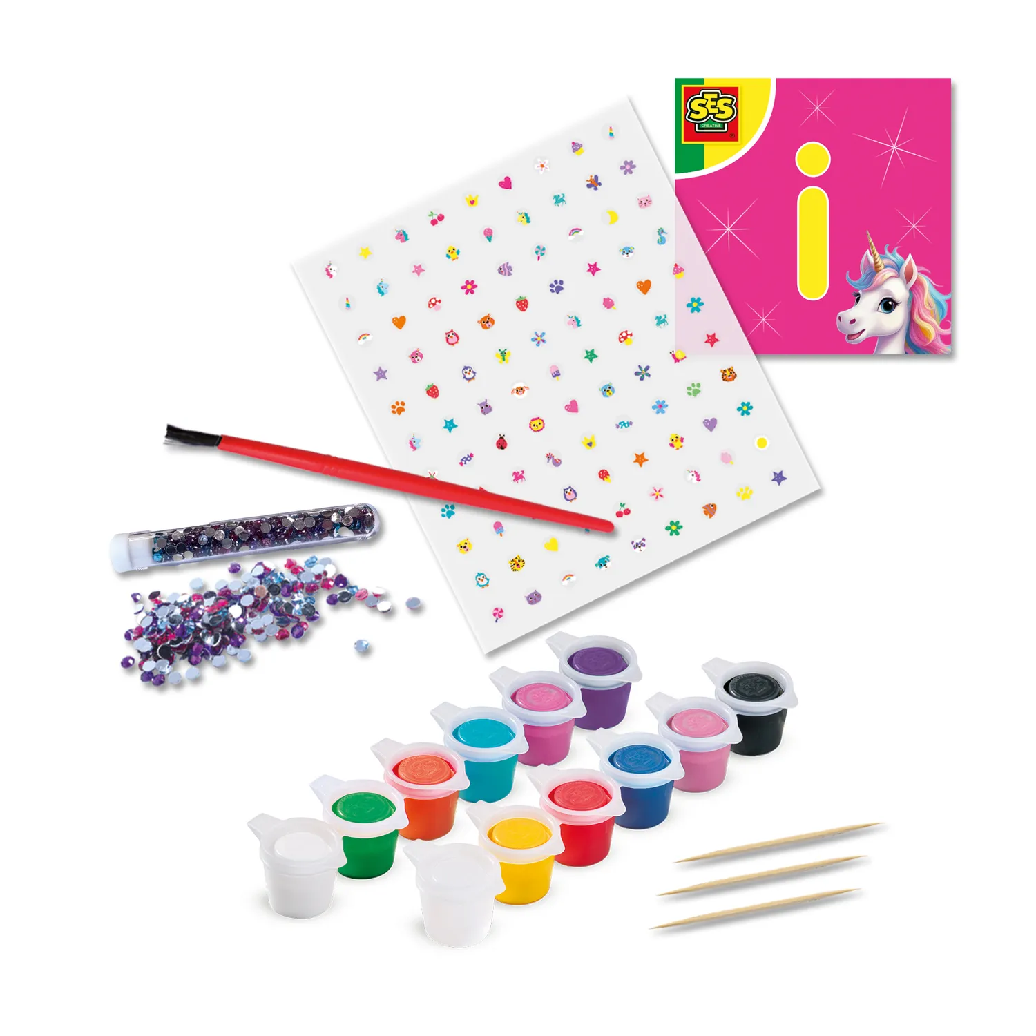 SES Creative Unicorn negledesigner sæt 12 lakker vaskbar