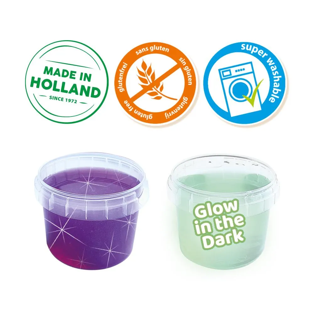 SES Creative Slime Glow in the Dark slim 2x120 g selvlysende