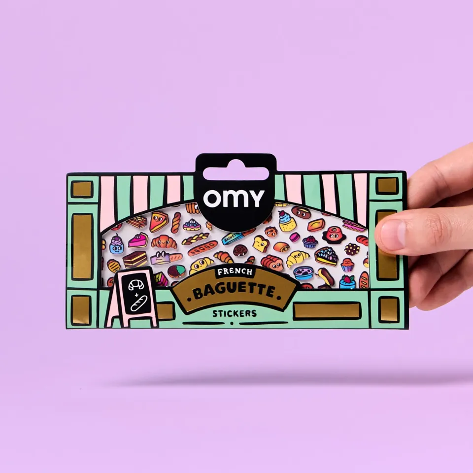OMY Boutique stickers French Baguette fluo