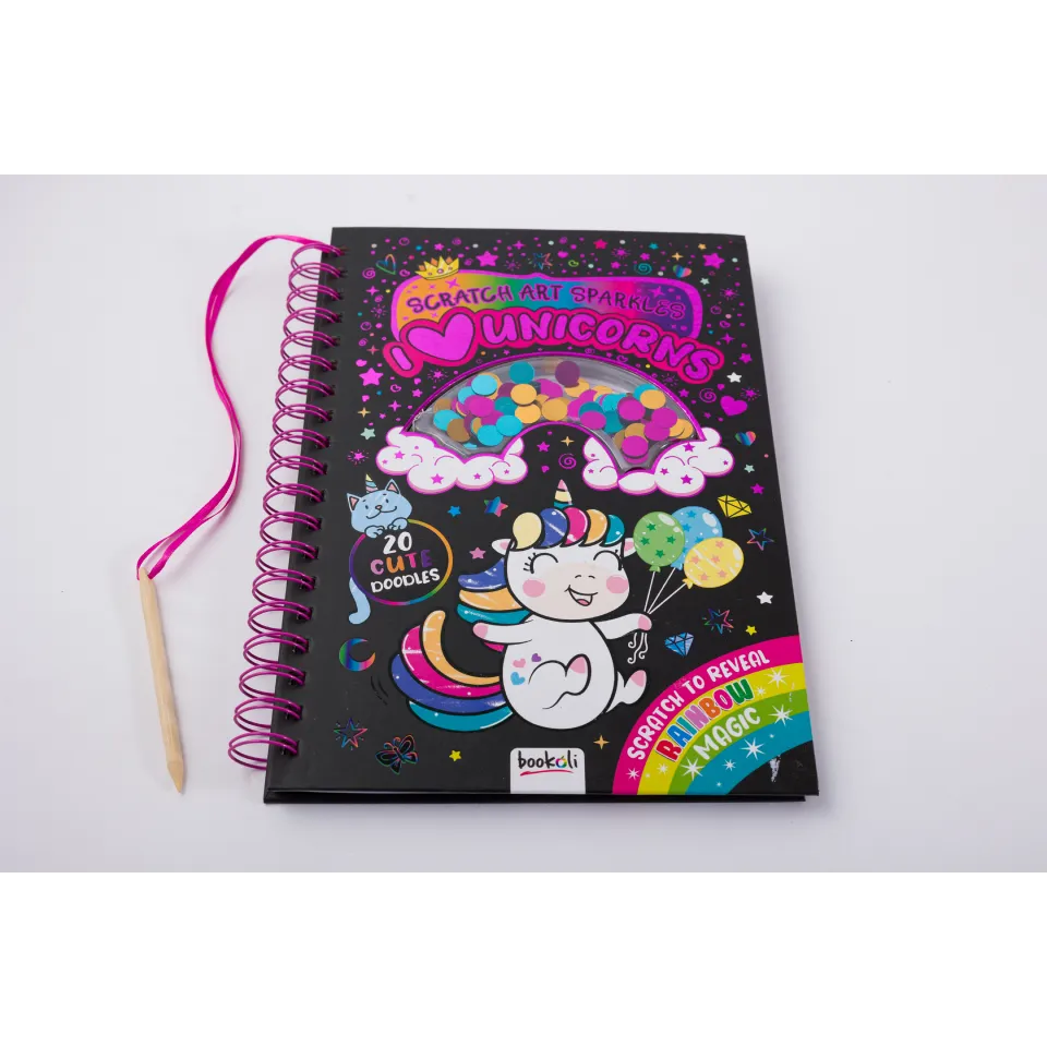 Decoden Magic Sparkles I Love Unicorns skrabebog glimmer