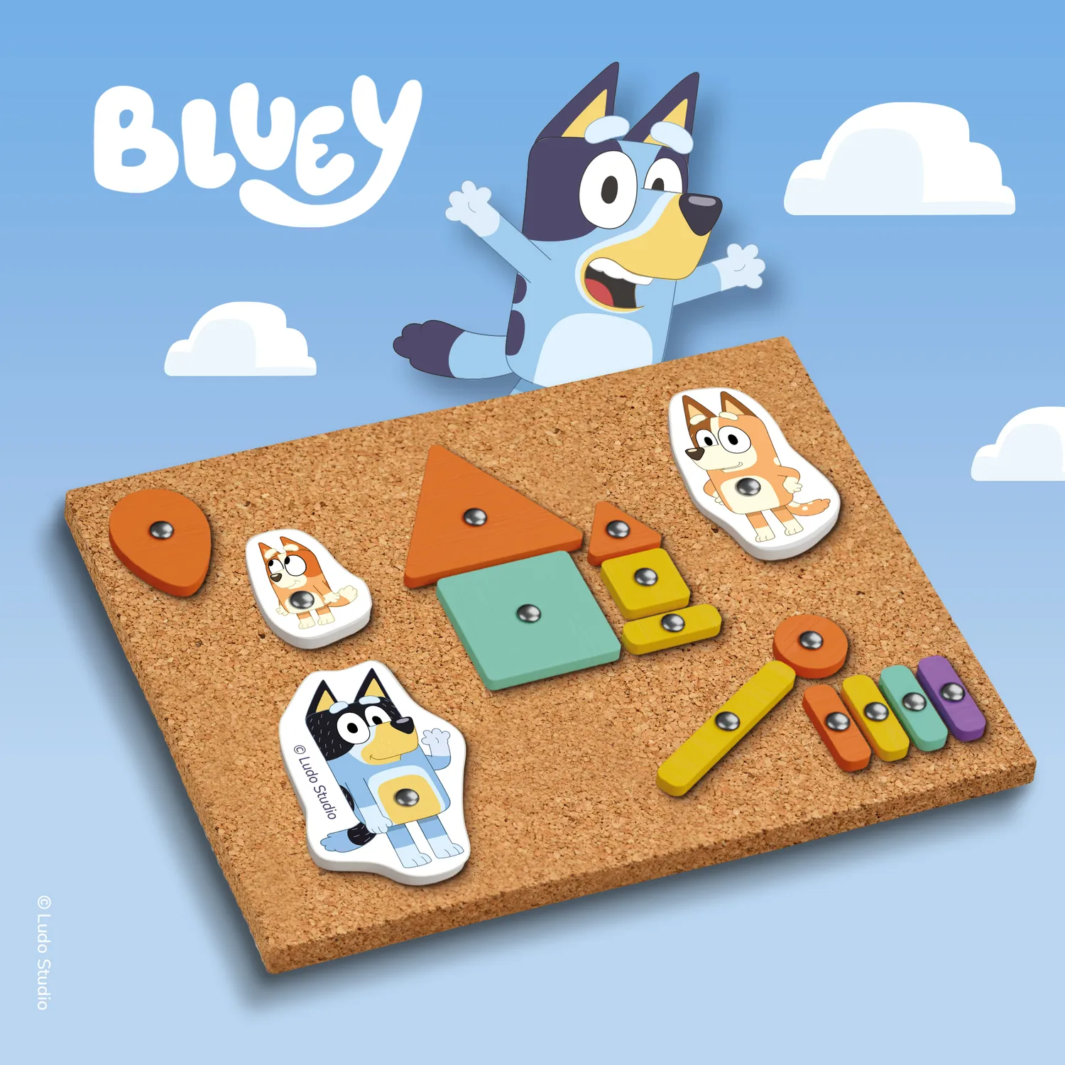 SES Creative Bluey Hamresæt i træ med hammer