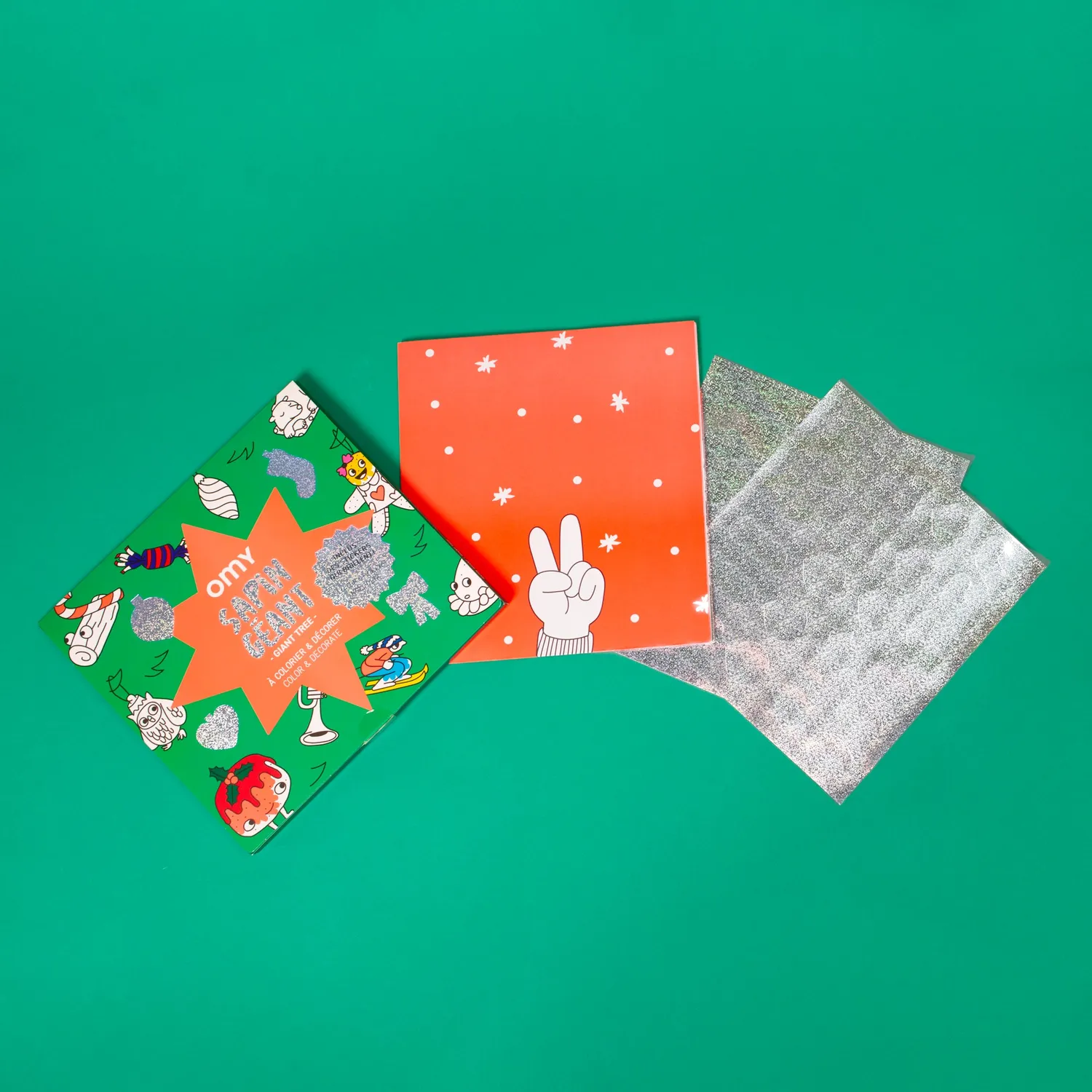 OMY Sapin Géant maleplakat juletræ med stickers