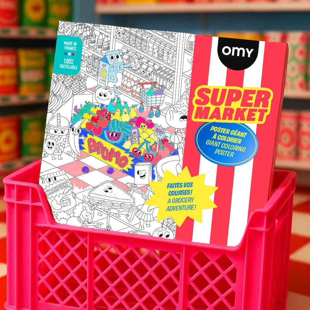 OMY Super Market kæmpe maleplakat