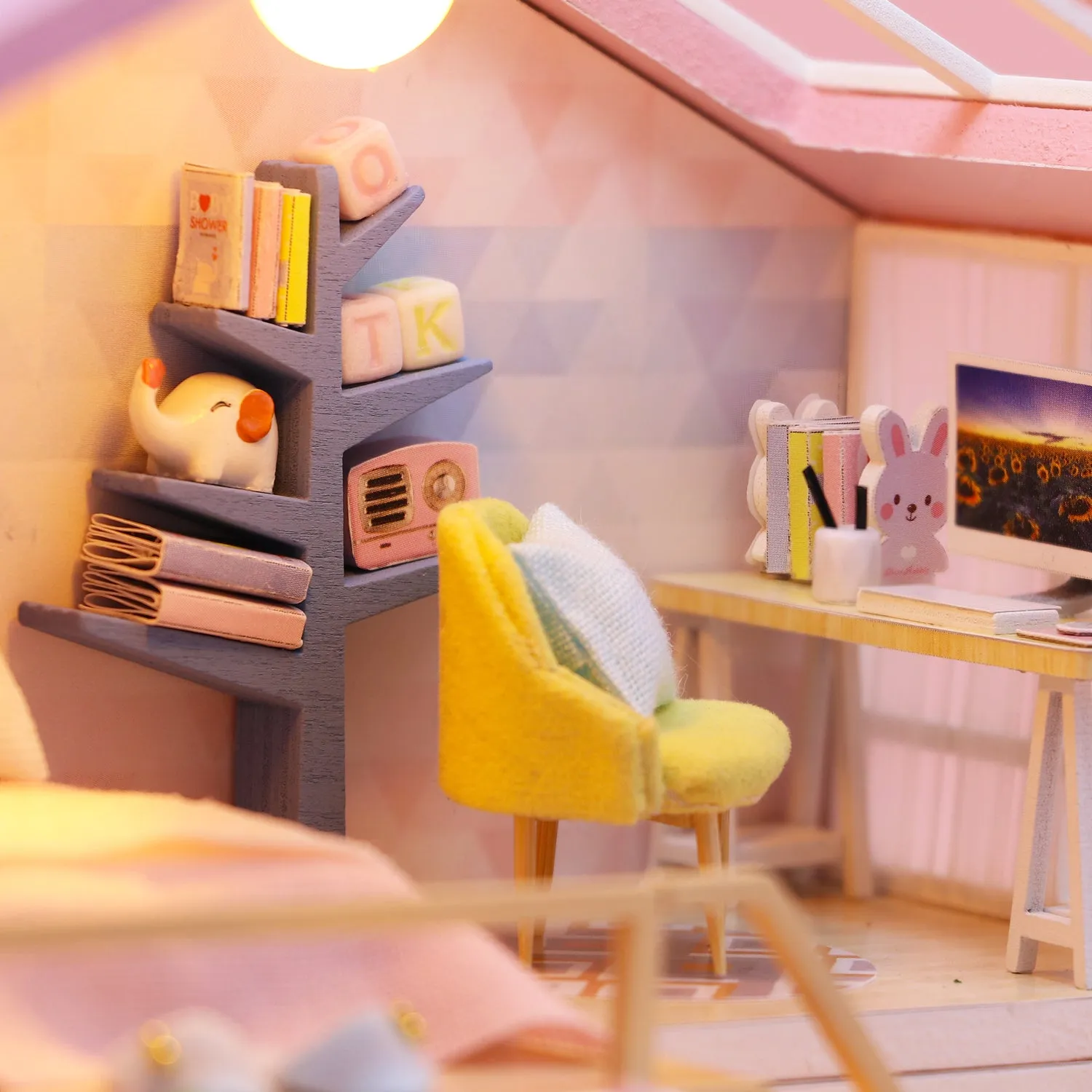 Craftsy Miniature Diorama Sød Tid byggesæt med LED-lys