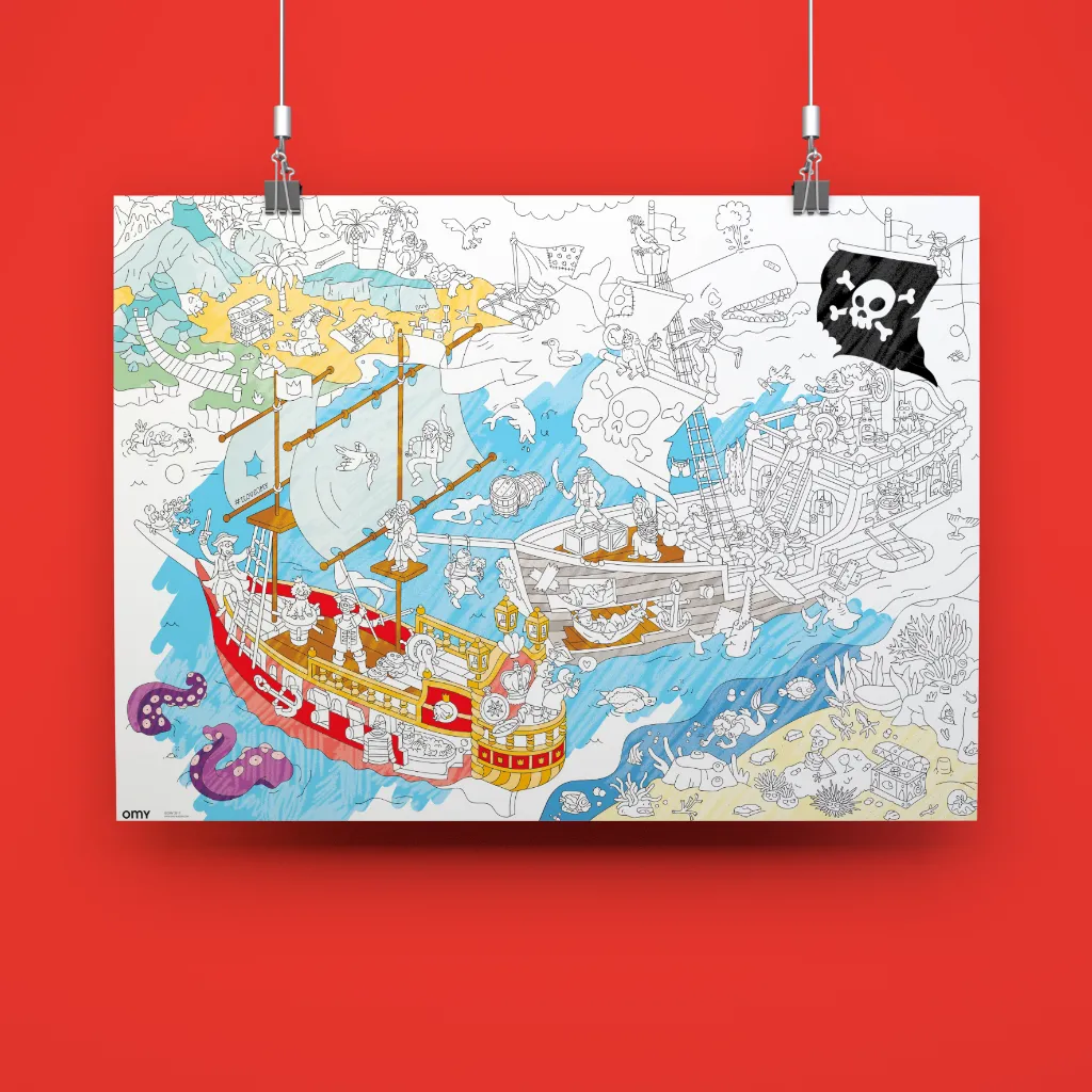 OMY Pirates kæmpe maleplakat pirater