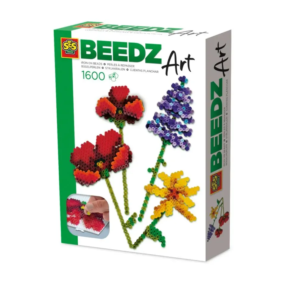 SES Creative Beedz Art Vilde Blomster strygeperler 1600 stk 3D