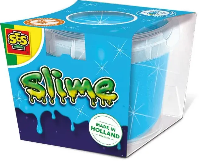 SES Slime blå glitter slim 140 g strækbar