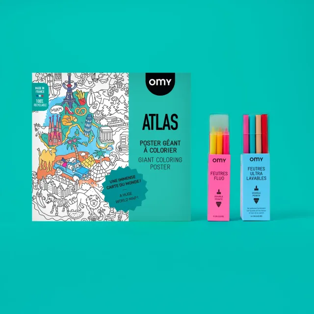 OMY Starter Box Atlas farvesæt plakat+tuscher