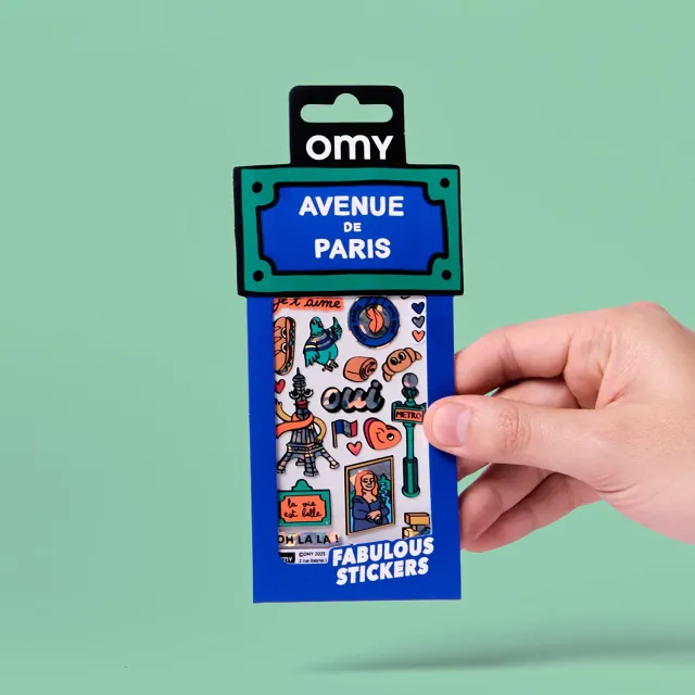 OMY Iconic Paris klistermærker fluor holografisk