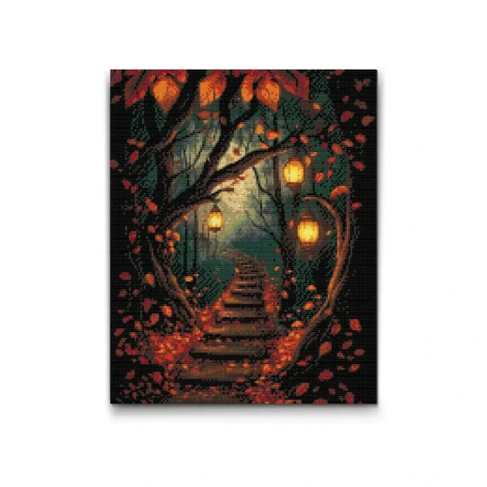 Road2Art Lysstien diamond paint 30x40 cm firkantede sten