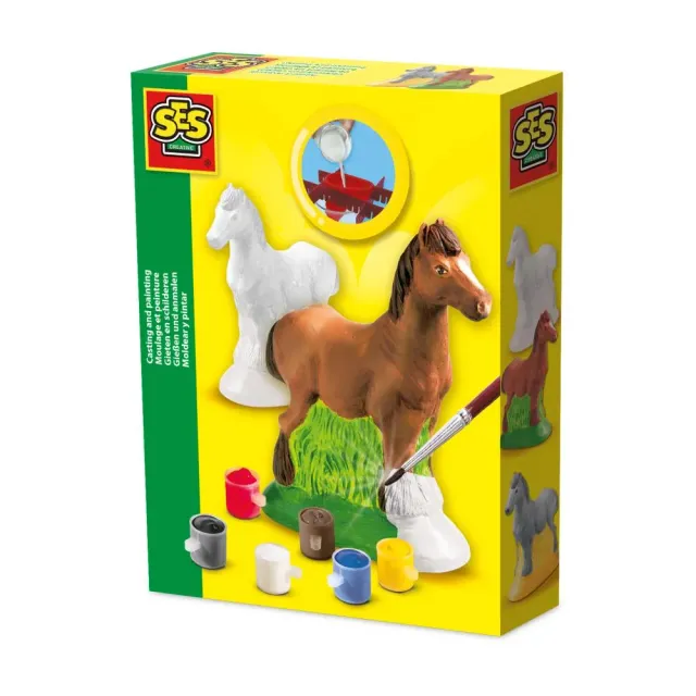 SES Creative Støb og Mal Hest gipssæt med maling