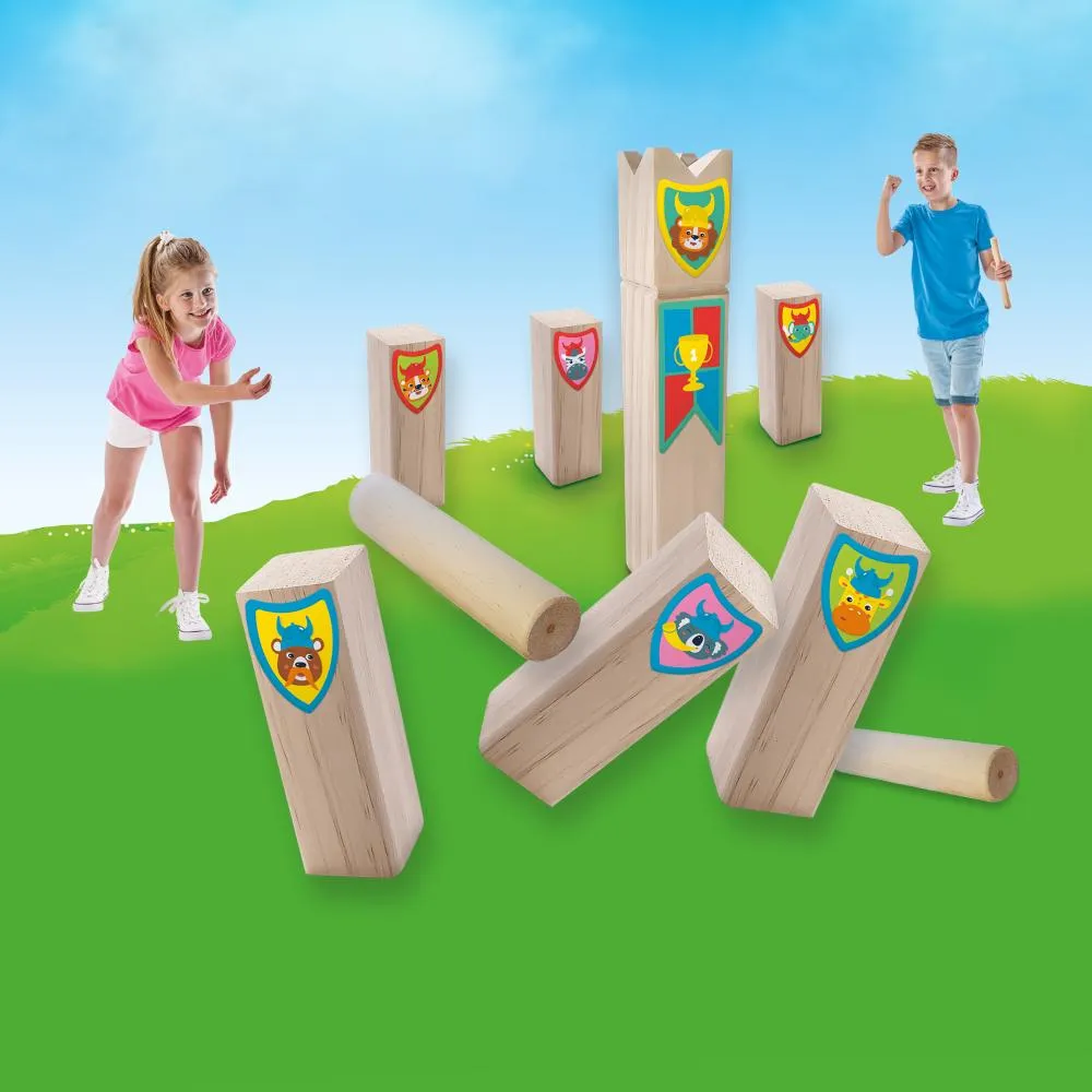 SES Kubb Jr. havespil i træ med taske