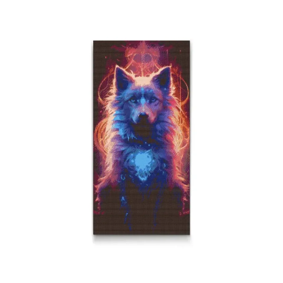 Road2Art Magisk Ulv diamond painting 40x80 cm