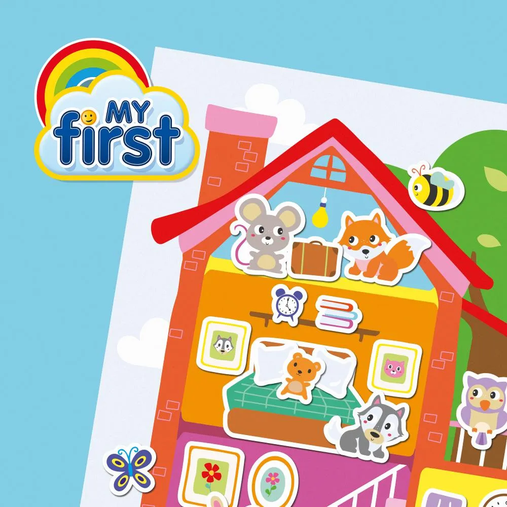 SES Creative My First Hus plakat med klistermærker 100 stk fra 1 år