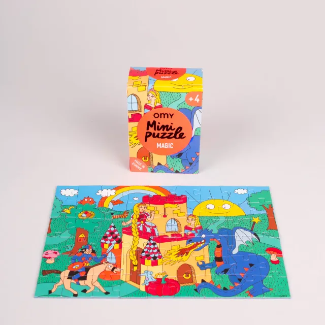 OMY Magic Mini Puzzle puslespil 54 brikker slot