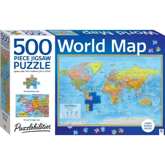 Decoden Magic Puzzlebilities puslespil 500 brikker verdenskort
