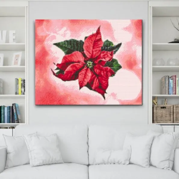 Road2Art Julestjerne diamond painting 30x40 cm runde