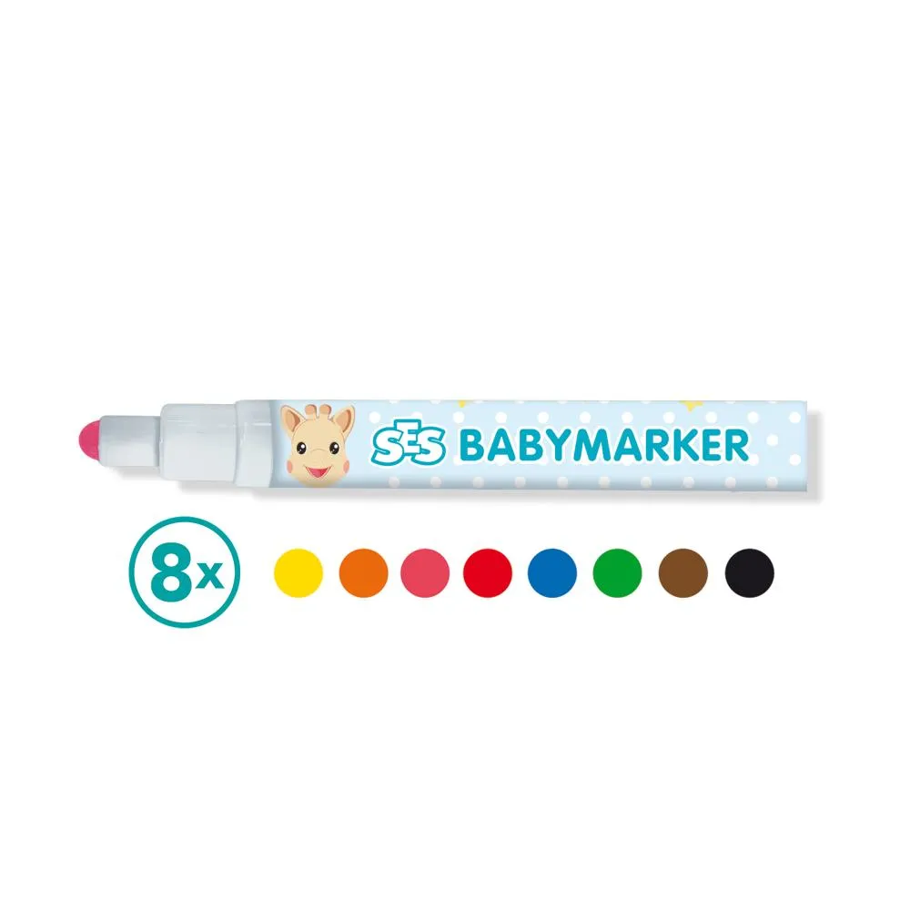 Sophie la Girafe Babymarkers tusser 8 stk vaskbare