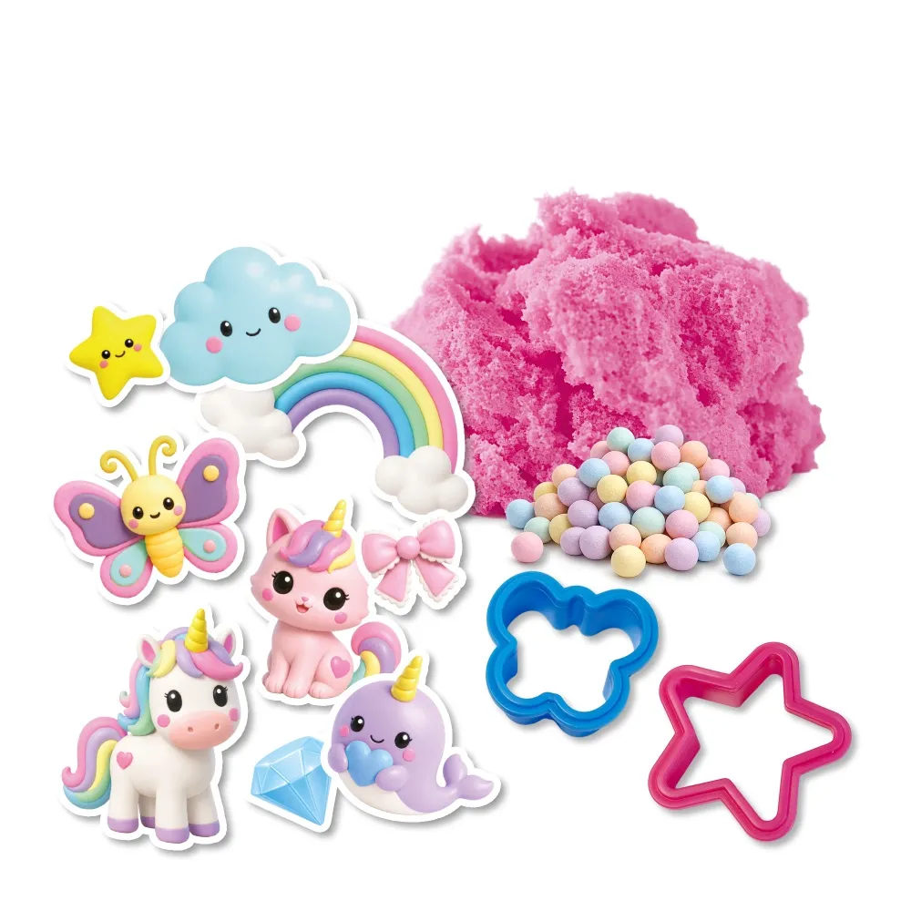 SES Creative Fluffli Unicorn Friends legemasse 100 g lyserød sensorisk