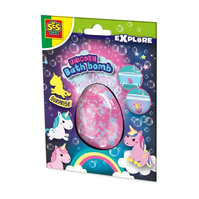 SES Creative Unicorn badebombe med overraskelse