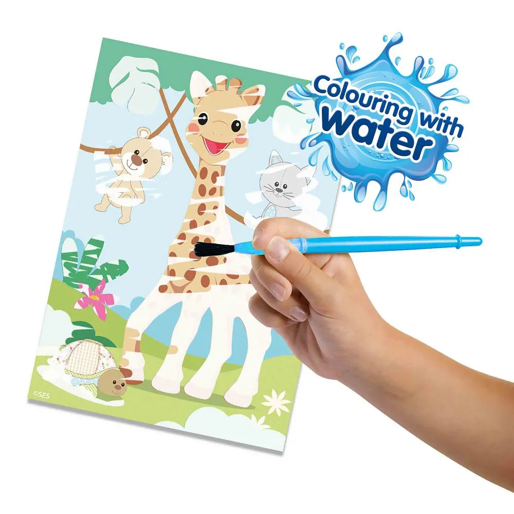 SES Creative Sophie la girafe farv med vand sæt 4 kort