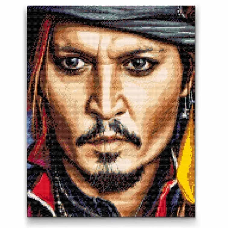 Road2Art Johnny Depp diamond paint 30x40 cm runde