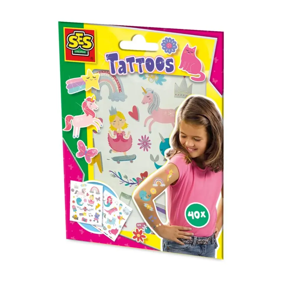 SES Creative Sprookjes tatoveringer 40 stk metallic