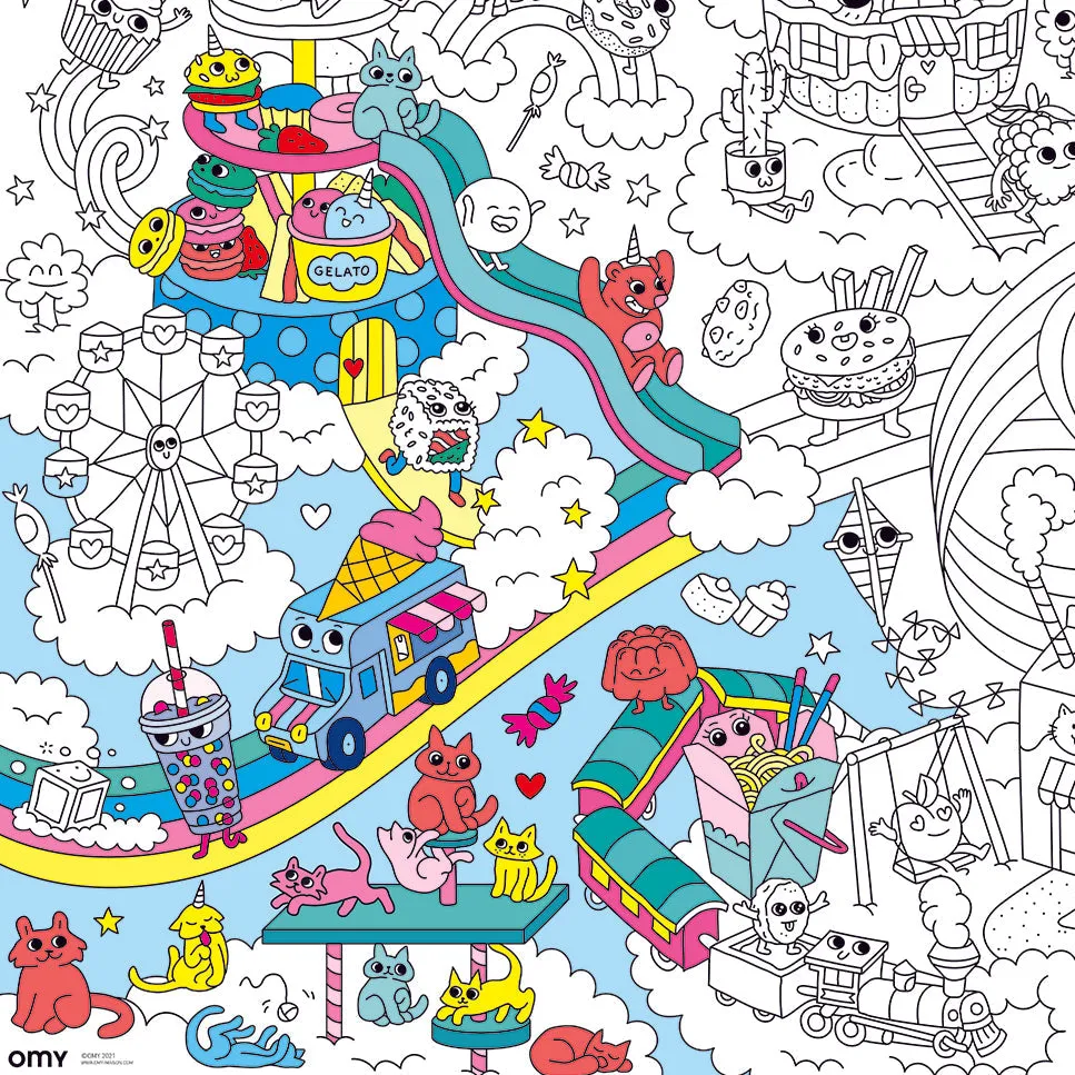 OMY Posters Géants Kawaii kæmpe maleplakat