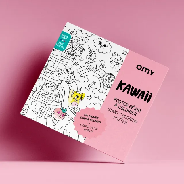 OMY Posters Géants Kawaii kæmpe maleplakat
