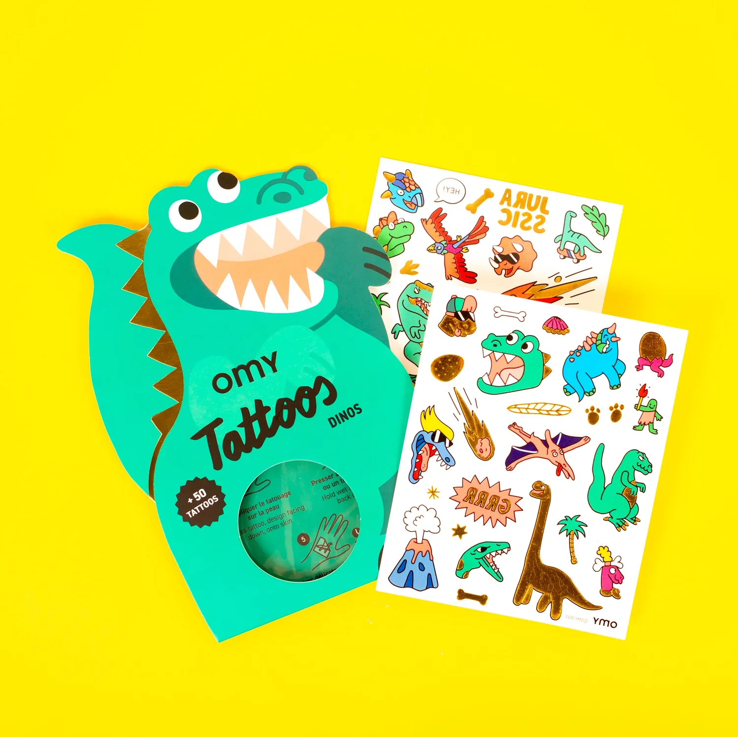 OMY Dinos TAT02 tatoveringer 50 stk fluo