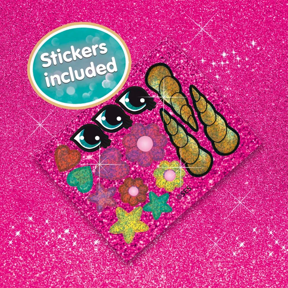 SES Creative Unicorn strygeperler 1800 stk glitter